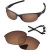 PapaViva Lenti di ricambio e kit di gomma per Oakley Half Jacket 2.0 OO9144 Copper Brown - Polarizzate