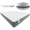 NALUI - Materasso viscoelastico 105 x 180 One 20 con rigidità media-alta e spessore 21 cm. Strato viscoelastico Cloudfeel, tessuto traspirante 3D Air Path e multistrato 8 Airsoftpro, prodotto in