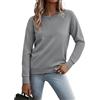 Gyabnw Maglie Manica Lunga Donna Maglietta Donna Girocollo in Tessuto Confortevole con Design Casual e Colore Monocromatico per Autunno Inverno