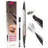 DALE YOU Pennarello Sopracciglia 4D Waterproof, Punta Curva e Spazzolino di Precisione, Effetto Pelo per Microblading, Trucco Sopracciglia Lunga Durata (#4, 20g)