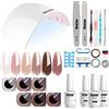 Vishine - Kit completo di smalti SUN9C 36W lampada UV LED asciugabiancheria per unghie, 6 colori smalti gel, Top Base coat & Mat Top Coat, kit completo per manicure e accessori per Nail Art Set C055