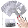Zbssny 300 pezzi Nail Polish Remover Wraps Pads, 1 cursore per cuticole, foglio di alluminio, per rimuovere lo smalto in gel in modo rapido e delicato