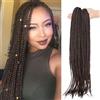 Silk-co 60cm Extension Treccine Africane di Capelli Intrecciati Lunghi Braiding Hair Extension Capelli Colorati a Trecce Braids-Marrone Scuro