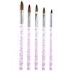 AvoDovA Pennelli per Unghie, 5 Pz Pennello Acrilico Unghie, Pennello Costruttore Unghie per Nail Art, Unghie Fai da Te
