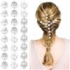 LECTNORE Confezione da 24 forcine a spirale per capelli, accessori per capelli da sposa con strass di cristallo, fermagli per capelli con fiori di perle per acconciature da sposa