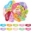 PH PandaHall Fermagli per capelli in metallo a scatto in 10 colori, 40 pezzi, mini fermagli per capelli a forma di cuore, in metallo, antiscivolo, colori pastello, piccoli supporti per regali, donne