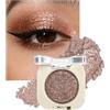 Lestpola Ombretto glitterato bronzo, palette di ombretti altamente pigmentato con finitura perline, impermeabile, durevole, struttura fine e sfumabile, tonalità di marrone, metallizzate, naturale per tutti i