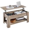 Yaheetech Tavolino da Caffè sollevabile 98 x 50 x 42-56 cm Grigio