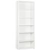 Composad | Libreria Alta della Linea DISEGNO Con 5 Ripiani Regolabili, Libreria Scaffale Moderna, (LxAxP) 81,60x217,50x35,70 cm, Bianco Laccato, Soggiorno, Studio, Ufficio, Made in Italy