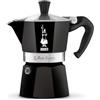 Bialetti Caffettiera Moka Express Color, 6 Tazze, Manico anti scottatura, Non adatta a induzione, 6 Tazze (250 ml), Alluminio, Nero