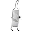 RÖSLE Rosle 95028 Mandolina con Impugnatura a Filo, Grattugia per Verdure Come Cetrioli, Carote, Funghi, con Piedini in Silicone, Acciaio Inox 18/10, 40 cm