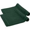 Komfortec - Set di 2 Tappetini da Bagno, Tappetini in Spugna per Doccia, Lavabili, Assorbenti e a Rapida Asciugatura - 800 g/m², 100% Cotone, 50x80 cm, Verde Scuro