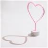 Muitomas Lampada Neon Cuore da Tavolo, Luce LED 3,5W con Ricarica USB-C, Design Decorativo per Casa, Ufficio e Camera