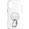 Skydiving fall jump fly tandem parachute Custodia per iPhone 16 Paracadutismo pinguino con paracadute