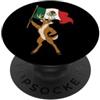Bandera de Mexico Flag Deer Buck Mexican Bandiera del Messico, cervo messicano, coda bianca, cervo, buck, orgoglio del Messico PopSockets PopGrip Adesivo