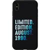Limited Edition August 1990 Legendary Ye Custodia per iPhone XS Max Agosto 1990 Compleanno Anno 1990 Edizione Limitata