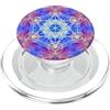 Ancient Sacred Geometry Stylish Shapes M Blu Rosso Giallo Fiamma Metatron Cube Mandala Forme Mania PopSockets PopGrip per MagSafe