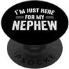 Family Ties Designs Orgoglioso zio zio qui per mia famiglia nipote PopSockets PopGrip Adesivo