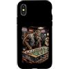 Squatch Playtime Custodia per iPhone X/XS Bigfoot Foosball USA - Gioco da bar patriottico