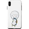 Skydiving fall jump fly tandem parachute Custodia per iPhone XS Max Paracadutismo pinguino con paracadute