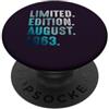 Birthday Gift Limited Edition August 196 Edizione Limitata Agosto 1963 Retro Vintage 1963 PopSockets PopGrip Adesivo