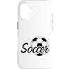 Soccer Graphic Design Presents For Boys Custodia per iPhone 16 Regalo per fan del giocatore di calcio per gli amanti dello sport donne uomini ragazzo ragazza