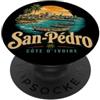 Ivory Coast Souvenir Gift Vintage San Pedro Costa d'Avorio souvenir da viaggio regalo punto di riferimento PopSockets PopGrip Adesivo
