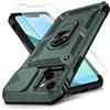 Weycolor Custodia per iPhone 13 Mini con copertura per fotocamera scorrevole, protezione per schermo HD, resistente, di grado militare, antiurto, con anello magnetico, supporto per iPhone 13 Mini,