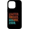 August 2008 Birthday Gift For Year 2008 Custodia per iPhone 14 Pro Max Edizione Limitata Agosto 2008 Compleanno
