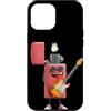 Guitar Lighter Outfit Custodia per iPhone 12 Pro Max Accendino sorridente con costume da chitarra rock