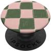 Pink and green checkered Phone Grip Pink and green checkered PopSockets PopGrip Adesivo