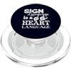 Sign Language Deaf ASL Interpreter Socie Lingua dei segni Lingua del cuore Cultura sorda ASL PopSockets PopGrip per MagSafe