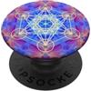 Ancient Sacred Geometry Stylish Shapes M Blu Rosso Giallo Fiamma Metatron Cube Mandala Forme Mania PopSockets PopGrip Adesivo