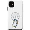 Skydiving fall jump fly tandem parachute Custodia per iPhone 11 Paracadutismo pinguino con paracadute