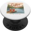 Maglietta Estiva Vacanza Al Mare Sole Re Maglietta Estiva Vacanza Retro Beach Vintage Sun Coffee PopSockets PopGrip Adesivo