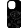 Dark Rose Bloom Custodia per iPhone 15 Pro Rosa Nera Floreale Goth Garden Dark Botanical