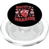 Retro Warrior Sister Collection Retro Sister of a Warrior Supporto per il cancro al seno PopSockets PopGrip per MagSafe