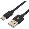 Everactive The CBB-1CB - Cavo USB C Tipo C, in Nylon, Ricarica Rapida, Fino a 3 A, Lunghezza 100 cm, Colore: Nero