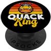 Duck Gifts for Duck Lovers Quack King Duck PopSockets PopGrip Adesivo