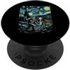 Cosmic Cryptid Rockers Bigfoot Alien Area 51 Roccia Sul Cielo Vorticoso PopSockets PopGrip Adesivo
