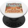 Maglietta Estiva Vacanza Al Mare Sole Re Maglietta Estiva Vacanza Retro Beach Vintage Sun Coffee PopSockets PopGrip Adesivo