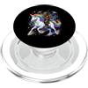 Mythical Cosmic Creatures Bigfoot - Cavalcando Unicorno Cosmic Rainbow Fantasy PopSockets PopGrip per MagSafe