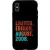 August 2008 Birthday Gift For Year 2008 Custodia per iPhone X/XS Edizione Limitata Agosto 2008 Compleanno