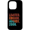 August 2008 Birthday Gift For Year 2008 Custodia per iPhone 15 Pro Edizione Limitata Agosto 2008 Compleanno