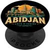 Ivory Coast Souvenir Gift Vintage Abidjan Costa d'Avorio Viaggio Souvenir Landmark Gift PopSockets PopGrip Adesivo