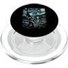 Cosmic Cryptid Rockers Bigfoot Alien Area 51 Roccia Sul Cielo Vorticoso PopSockets PopGrip per MagSafe