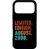 August 2008 Birthday Gift For Year 2008 Custodia per iPhone 17 Pro Max Edizione Limitata Agosto 2008 Compleanno
