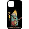 Guitar Lighter Outfit Custodia per iPhone 13 Aspetto piuttosto leggero con grafica di fuoco e chitarra