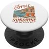 Maglietta Estiva Vacanza Al Mare Sole Re Maglietta Estiva Vacanza Retro Beach Vintage Sun Coffee PopSockets PopGrip Adesivo