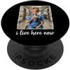 Shift Survivor Designs Nurse Life I Live Here Now Amante del caffè PopSockets PopGrip Adesivo